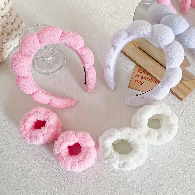 Sovellia 3 Piece Cloud Spa Headband and Wristband Set