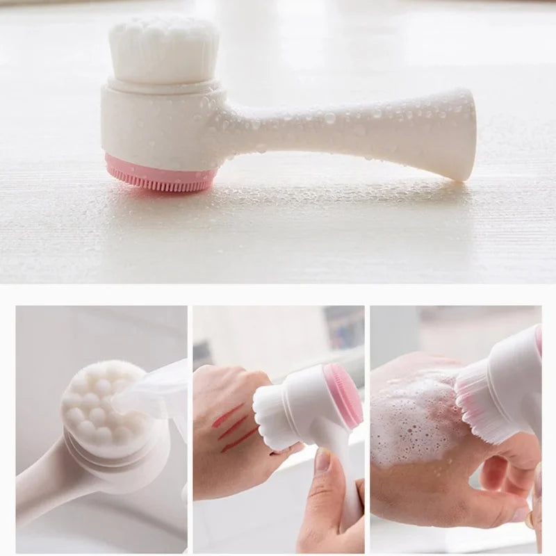 Sovellia Dual-Sided Silicone Facial Cleansing Brush