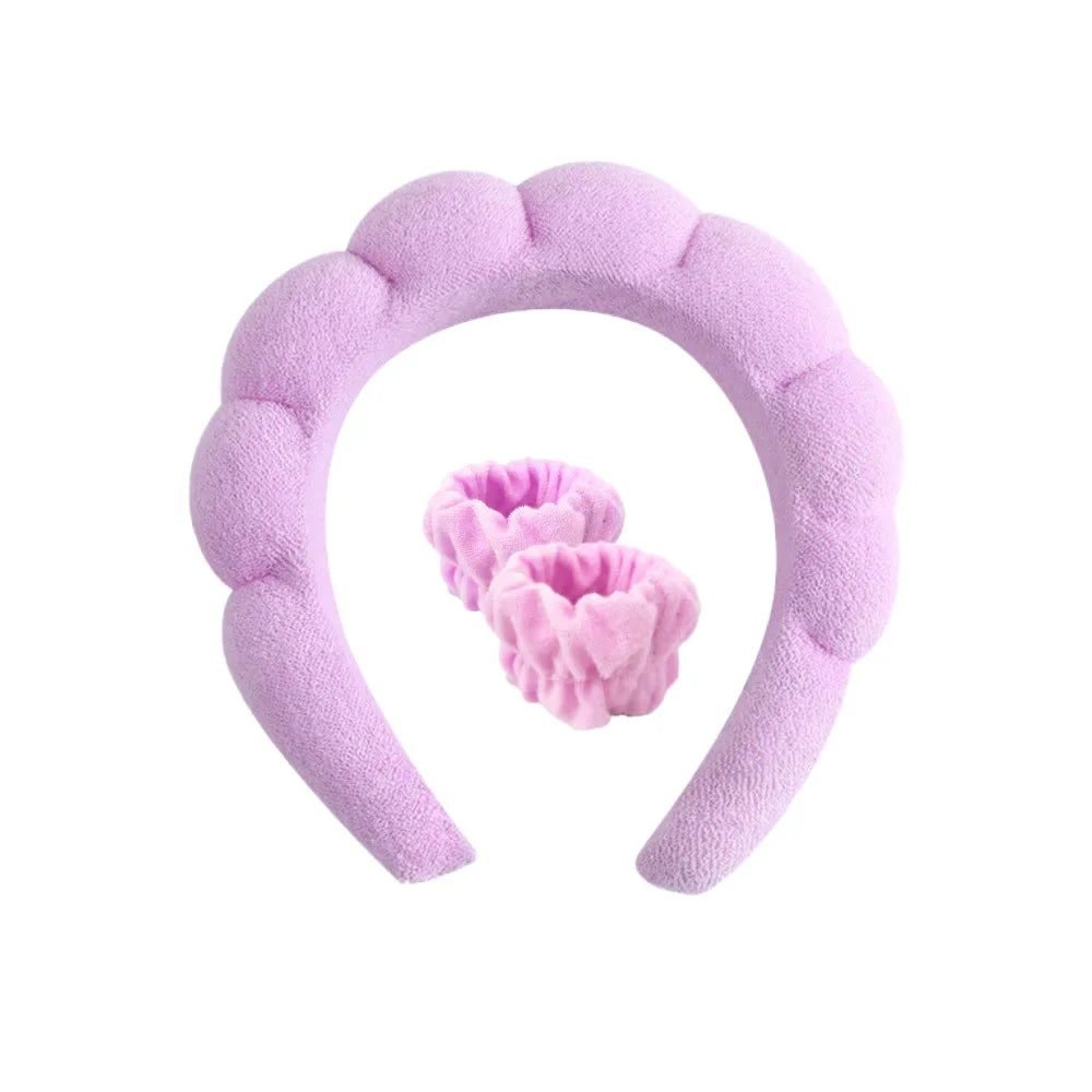 Sovellia 3 Piece Cloud Spa Headband and Wristband Set