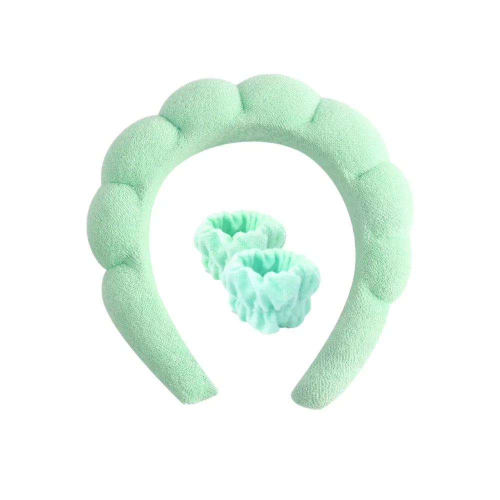Sovellia 3 Piece Cloud Spa Headband and Wristband Set