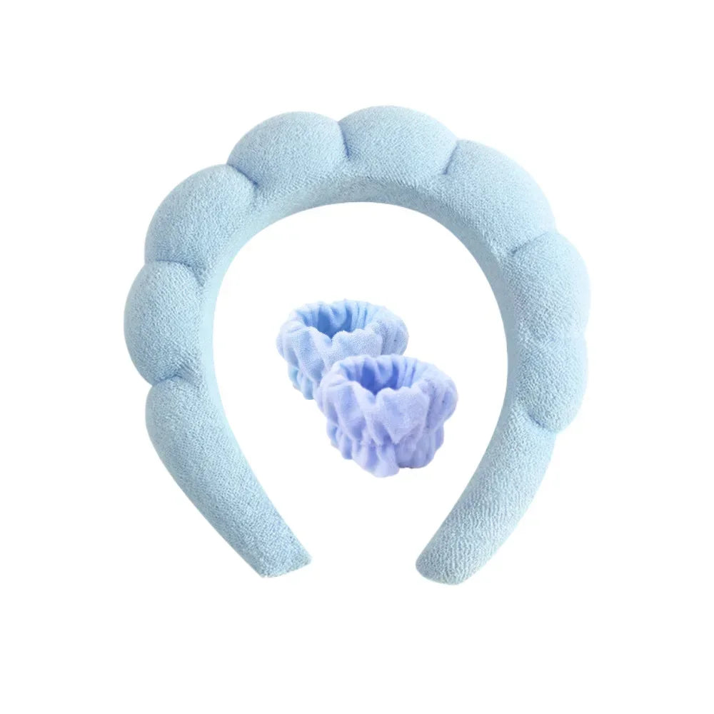 Sovellia 3 Piece Cloud Spa Headband and Wristband Set