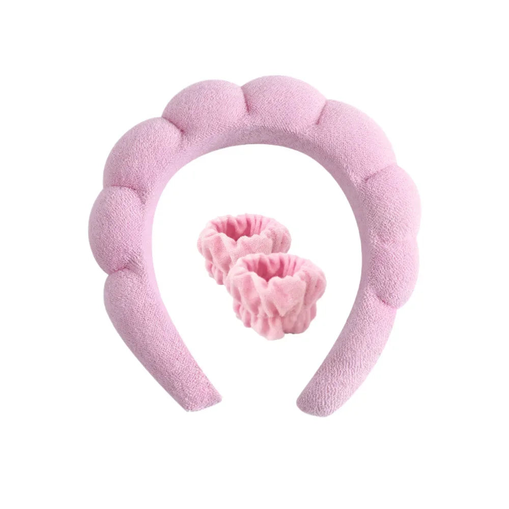 Sovellia 3 Piece Cloud Spa Headband and Wristband Set